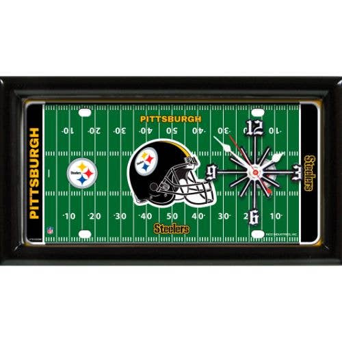 Good Tymes Pittsburgh Steelers Field Clock | 7"x13"