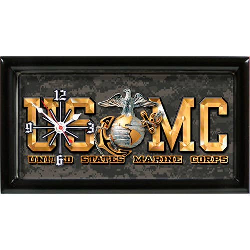Good Tymes US Marines Logo Wall Clock | 7"x13"