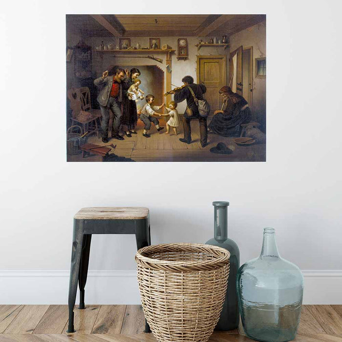 17.5x24 inch Family Gathering Decal Installed Above Floor Decor
