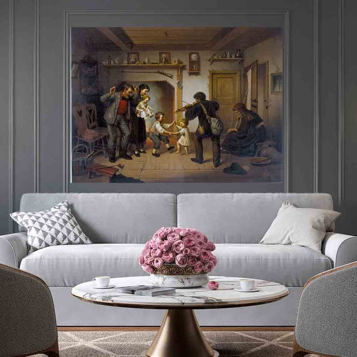 44x60 inch Family Gathering Decal Installed in Living Room
