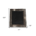 Gray  Cowhide Picture Frame | 8.5"x11" (2 Colors Available)