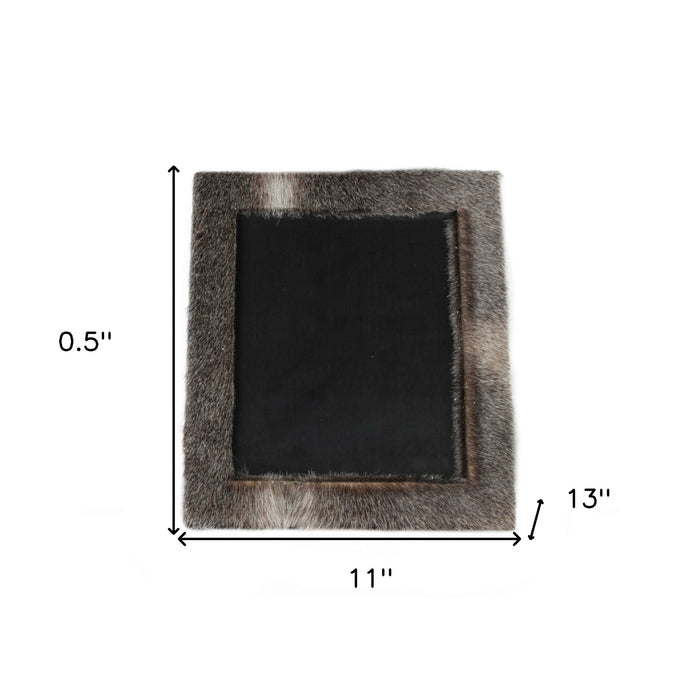 Gray  Cowhide Picture Frame | 8.5"x11" (2 Colors Available)