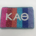 Greek Stripe Pouch-Kappa Alpha Theta