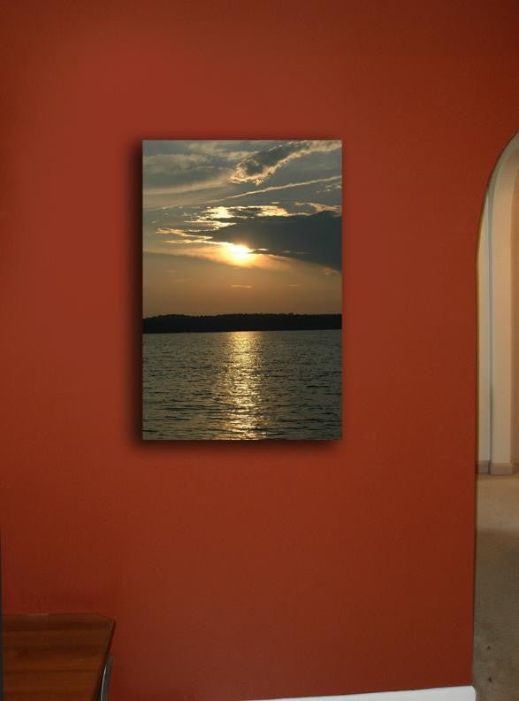 Guernsey Sunset I Canvas Installed