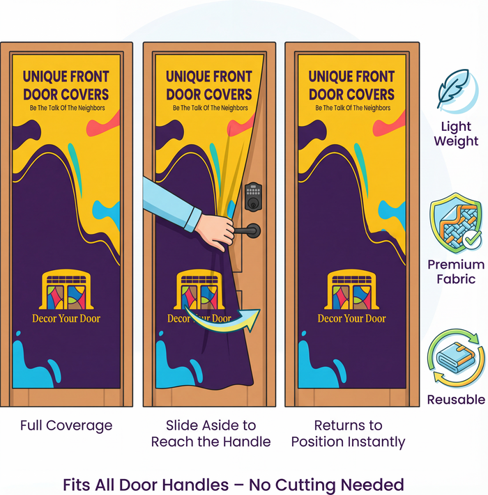 Halloween Skeleton Dripping Blood Front Door Cover