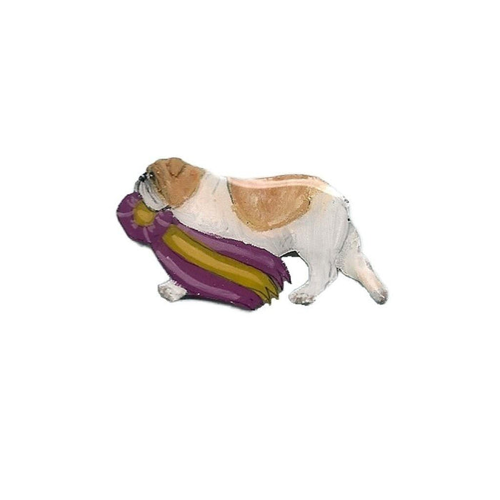 Hand-Painted Bulldog Pin