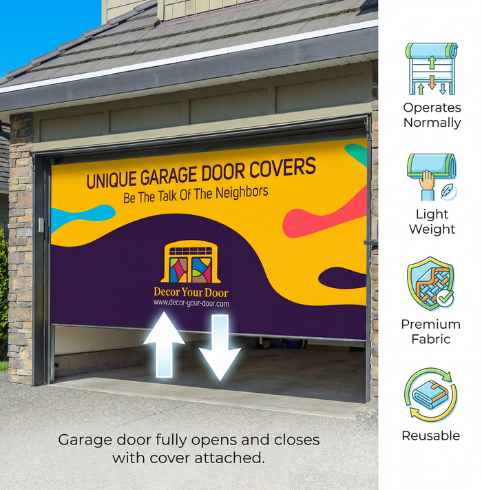 Hands Rising Out From The Old Window Garage Door Cover