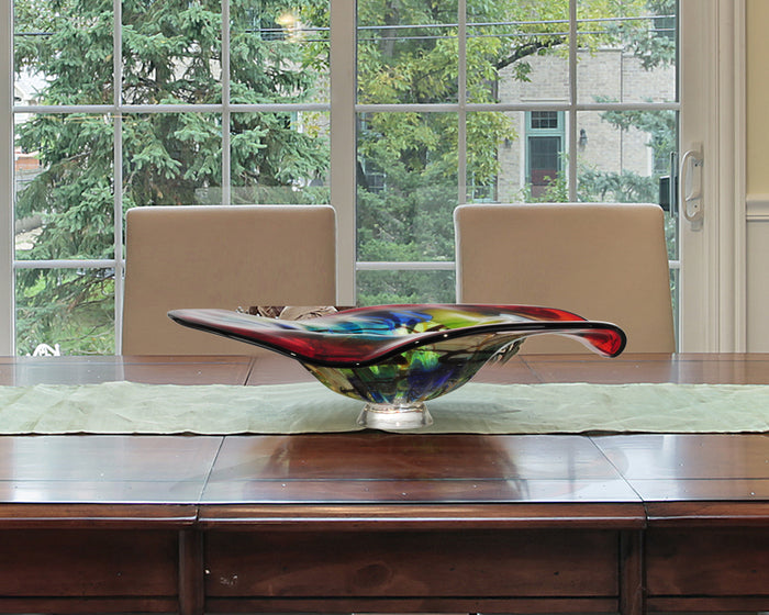 Hankley Hand Blown Art Glass Wall Decor - 9 Inch