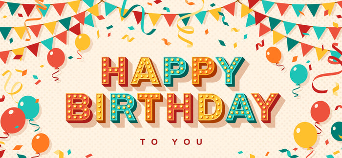 Happy Birthday Greeting Garage Door Cover Banner Backdrop