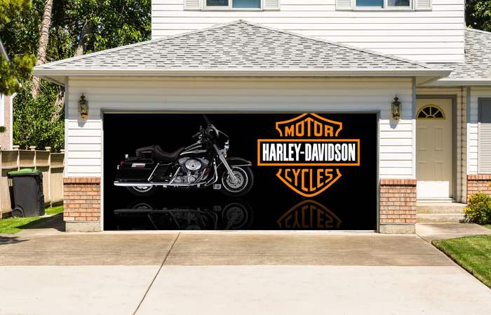 Harley Davidson Garage Door Cover Banner Wrap