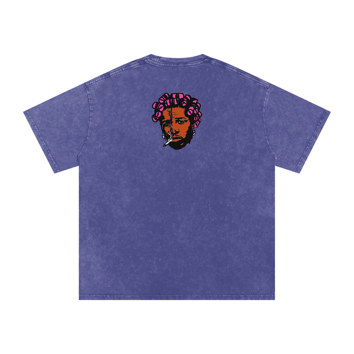 Helicopter - Snow Washed Oversized Cotton T-Shirt