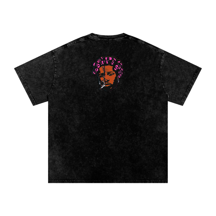 Helicopter - Snow Washed Oversized Cotton T-Shirt