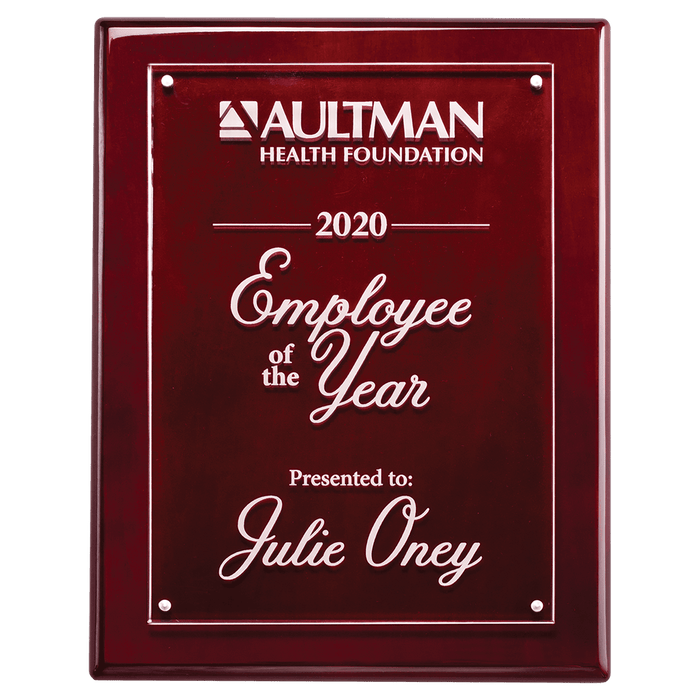 Rosewood High-Lustr Plaque with Acrylic Engraving Plate