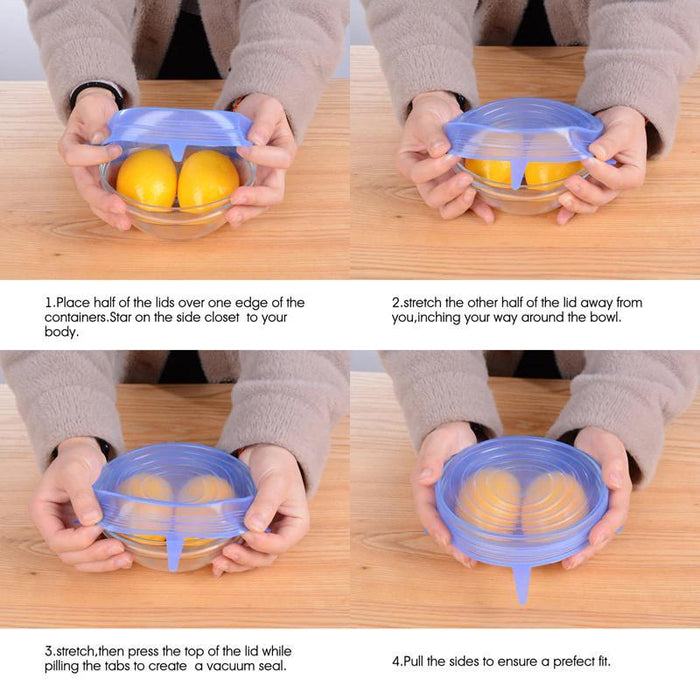 HiTea Reusable Silicone Stretch Lids