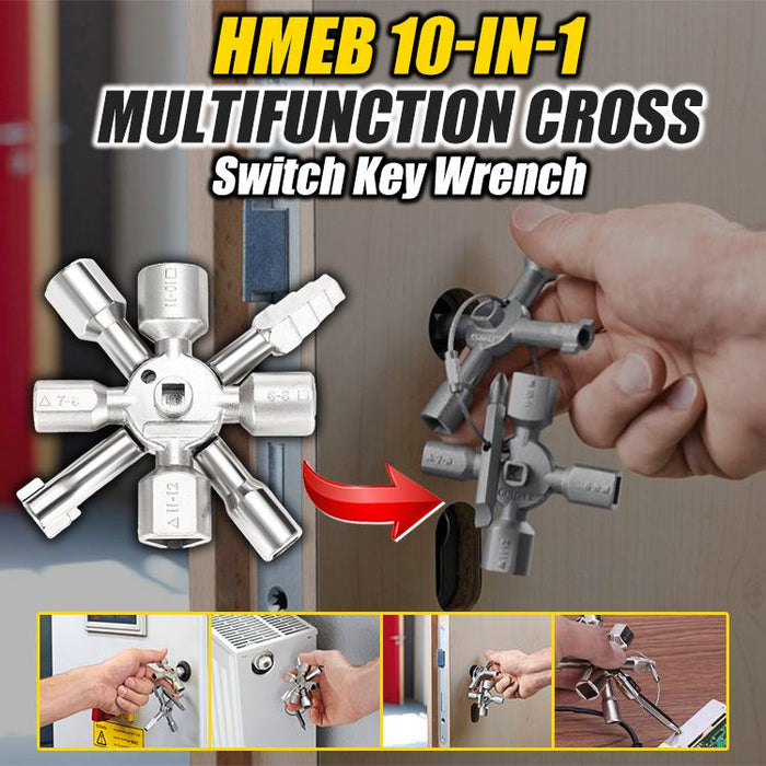HMEB 10-in-1 Multifunction Cross Switch Key Wrench