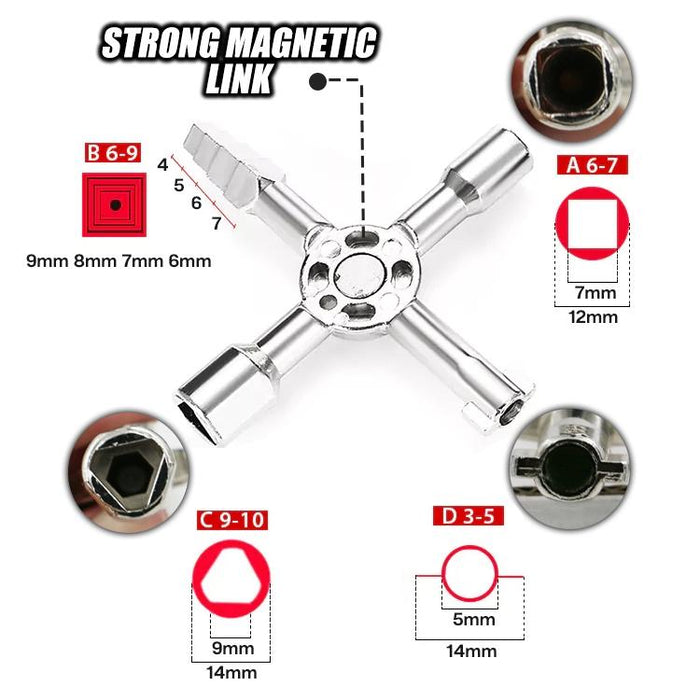 HMEB 10-in-1 Multifunction Cross Switch Key Wrench
