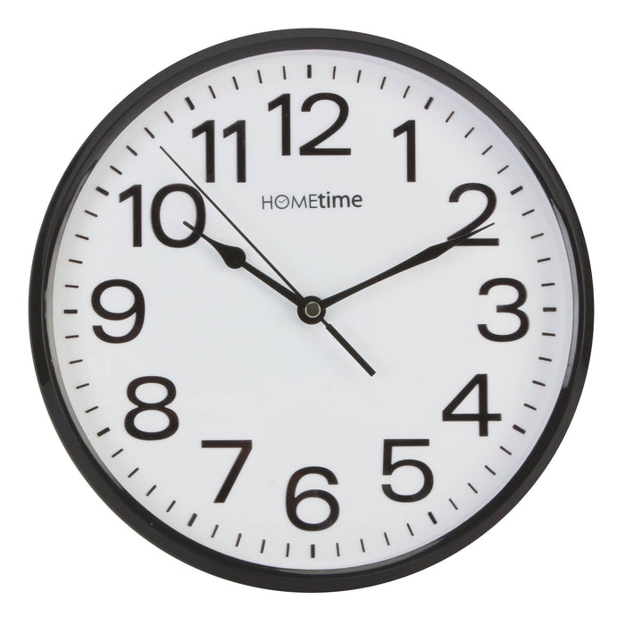Hometime 10" Black Wall Clock