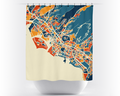 Honolulu Map Shower Curtain - usa Shower Curtain - Chroma Series