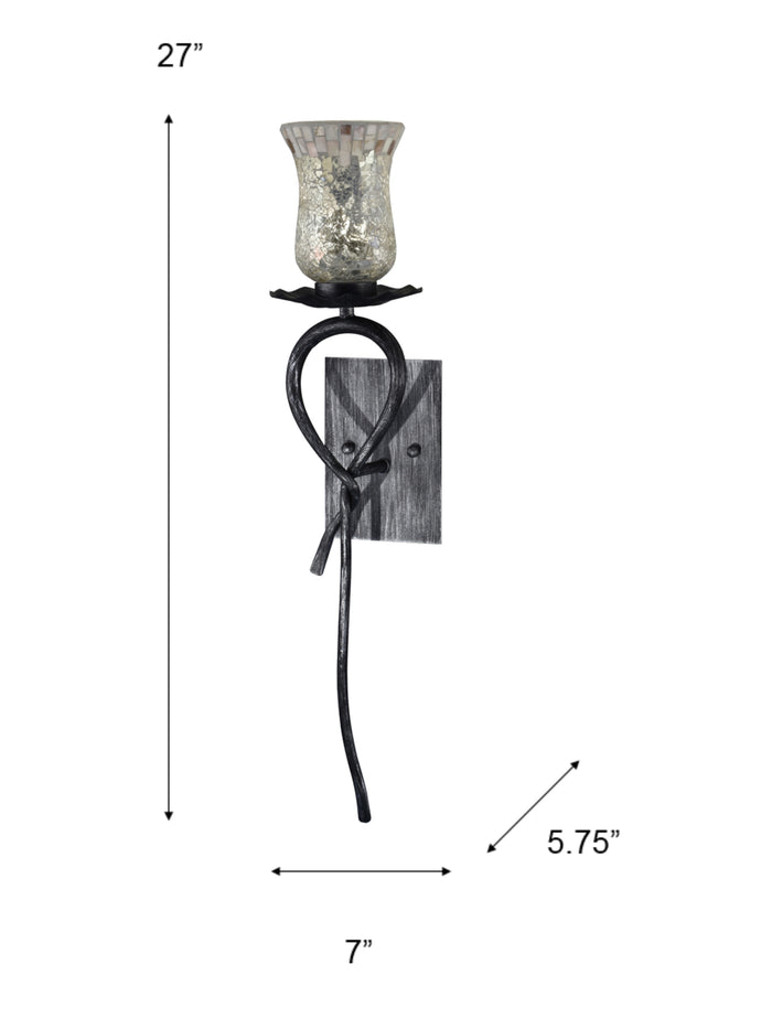 Hunters Creek LED Mosaic Art Glass Wall Sconce