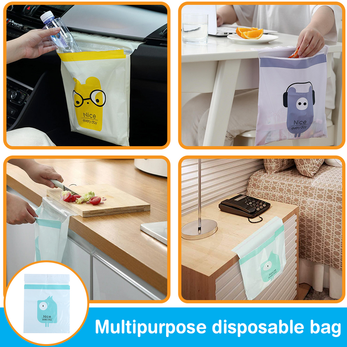 HYHM Easy Stick-On Disposable Car Trash Bags