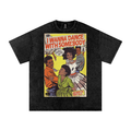 I Wanna Dance with Somebody - Snow Washed Oversized Cotton T-Shirt