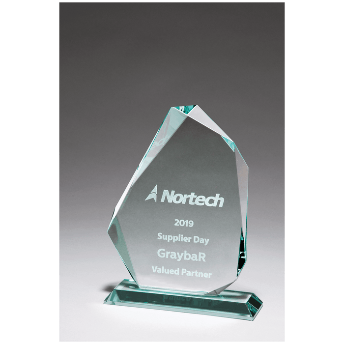 9.1" Iceberg Series Thick Jade Glass Award