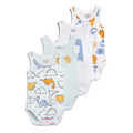 Infants Pack Of 4 Printed Cotton Bodysuits