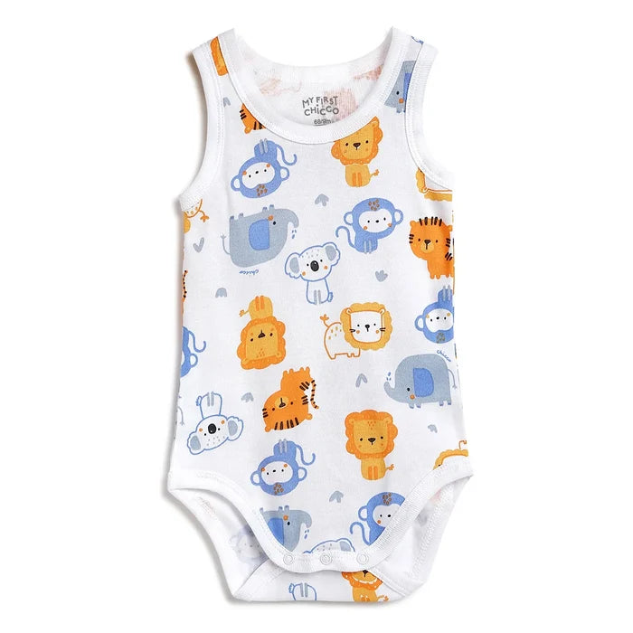Infants Pack Of 4 Printed Cotton Bodysuits