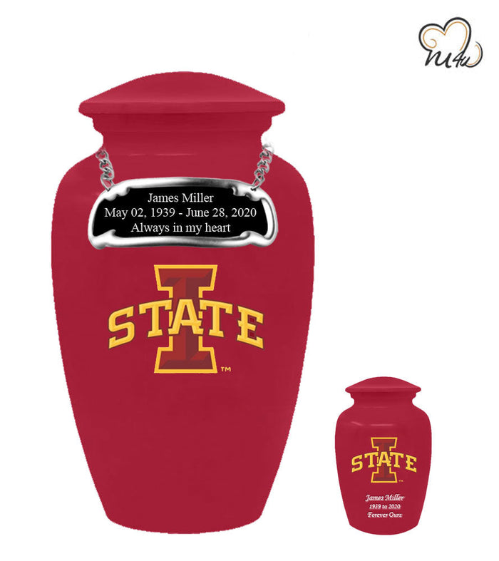 Iowa State University Cyclones College Cremation Urn - Red - ExquisiteUrns