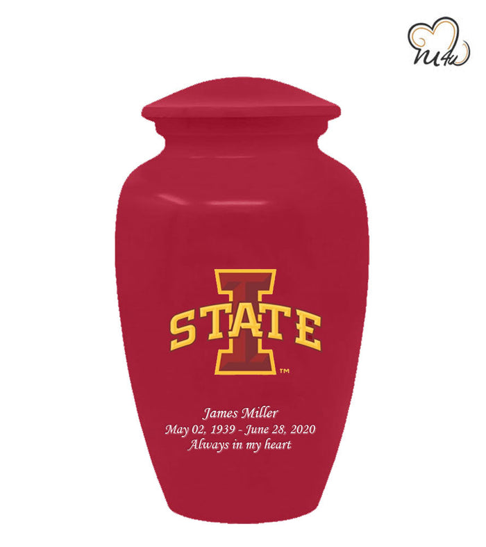 Iowa State University Cyclones College Cremation Urn - Red - ExquisiteUrns