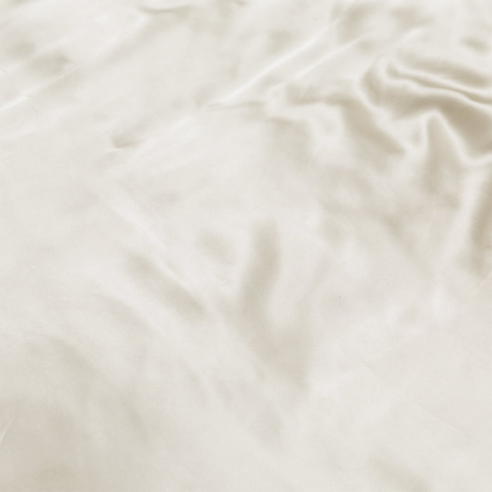 Ivory Pure Mulberry Silk Bedding & Bed Sheets styled in a bedroom 2 | Soak and Sleep