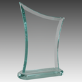 Jade Glass Award with Oval Shaped Base - AGT10
