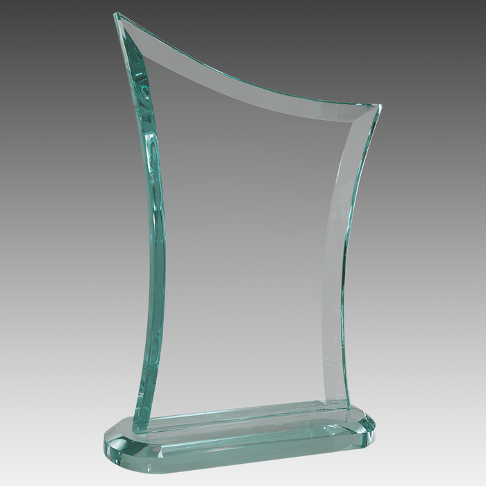 Jade Glass Award with Oval Shaped Base - AGT10