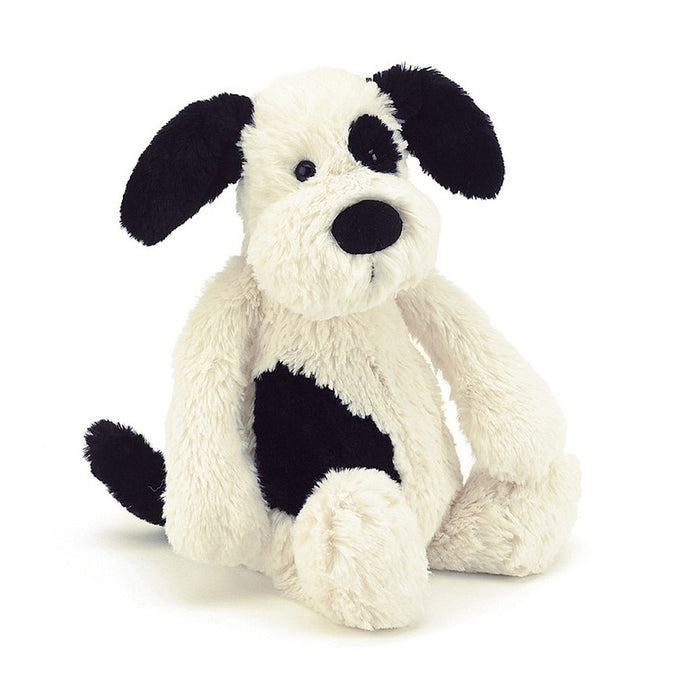 Jellycat Bashful Rufferty Black & Cream Puppy