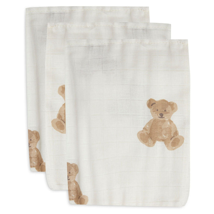 Jollein - Washcloth Set - Teddy Bear (3 Pack) - Mabel & Fox