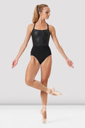 Ladies Kari Double Strap Leather Look Leotard - BLOCH EU