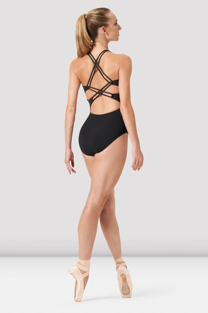 Ladies Kari Double Strap Leather Look Leotard - BLOCH EU