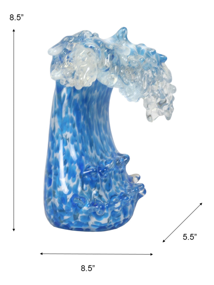 Laguna Wave Handcrafted Art Glass Sculpture