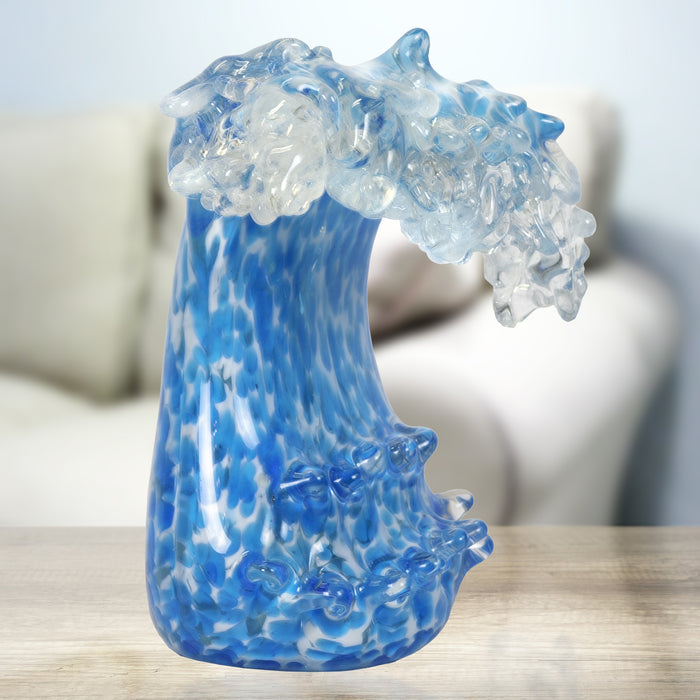 Laguna Wave Handcrafted Art Glass Sculpture