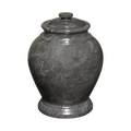Large/Adult London Ebony Marble Black Colored Funeral Cremation Urn For Ashes
