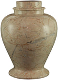 Lassi White Colored Cameo Marble Funeral Cremation Pet Urn