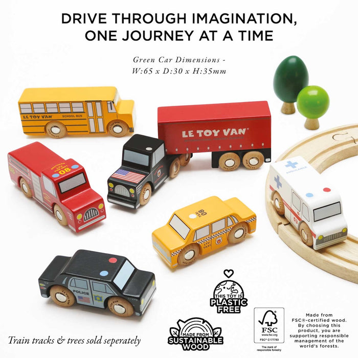 Le Toy Van Wooden American Cars (7pcs)