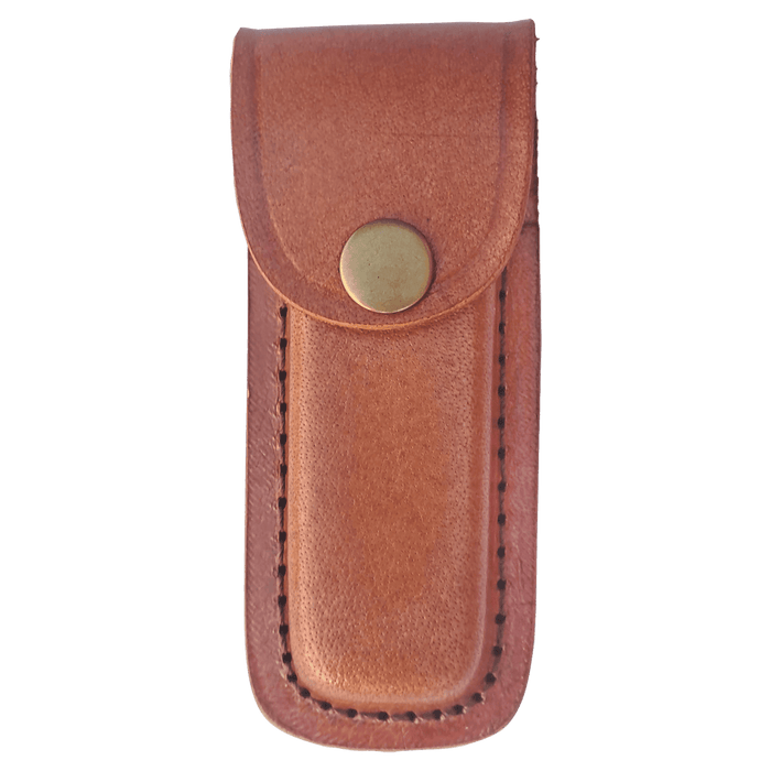 Leather Sheath with Snap Closure for Folding Knife - KNF11