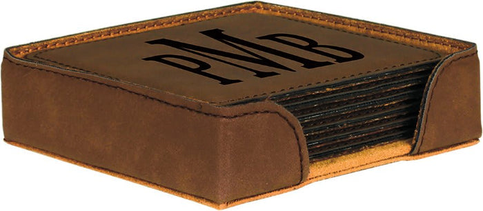 Leatherette 6 Coaster Set - CST19