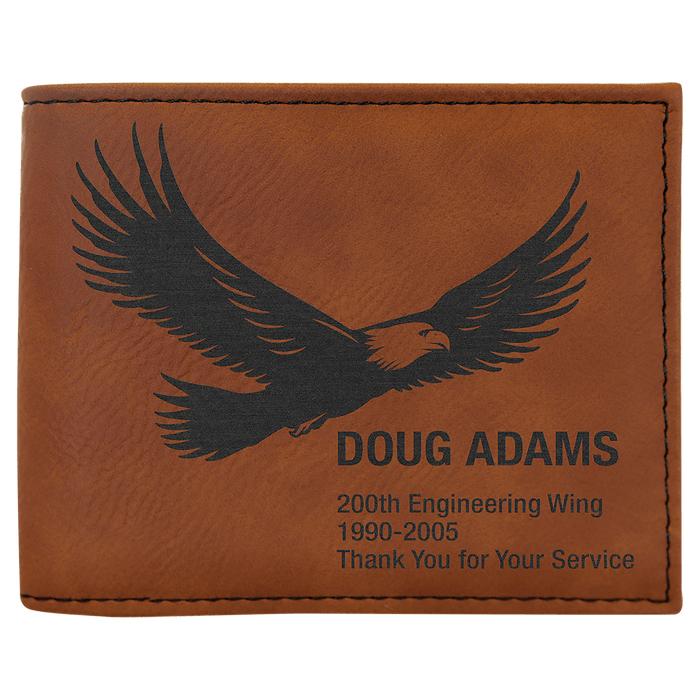 Rawhide Leatherette Bi-Fold Wallet w/Flip  ID Display