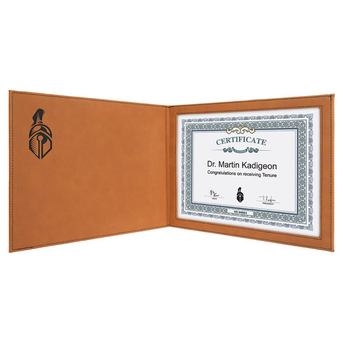 9" x 12" Rawhide Leatherette Certificate Holder