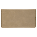 6.75" x 3.5" Light Brown Leatherette Checkbook Cover