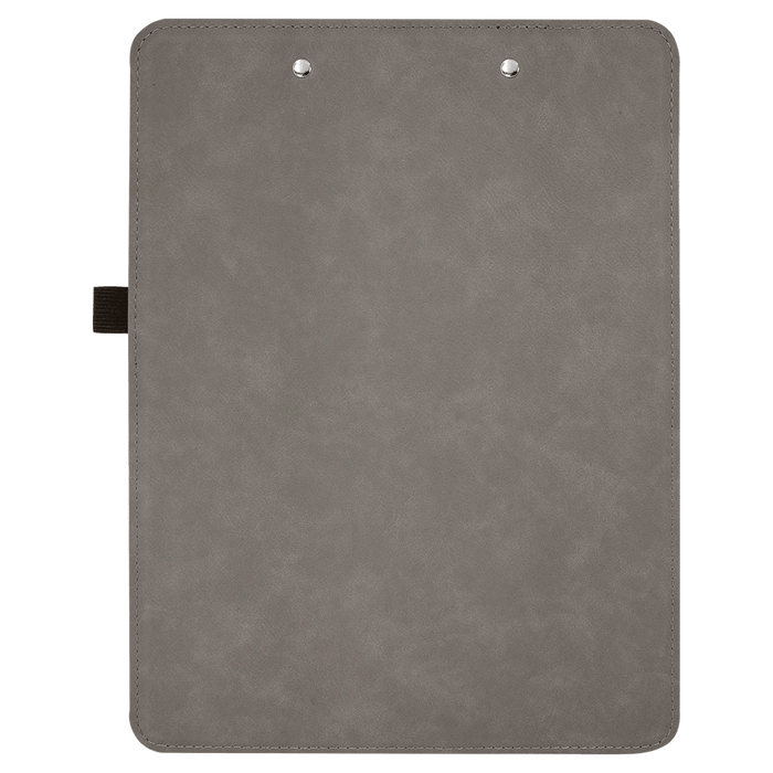 9" x 12.5" Gray Leatherette Clipboard
