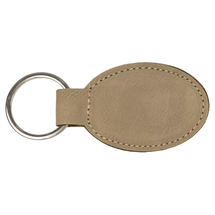 Leatherette Oval Keychain - KCL01