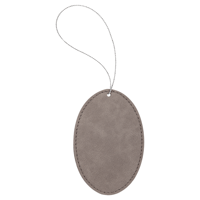 Leatherette Oval Ornament with String - OL03